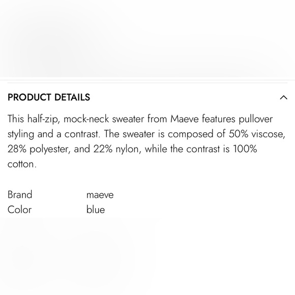 NWT Size XL - Maeve Half-Zip Twofer Mock-Neck Sweater (NWT US$ 128) - Picture 12 of 14